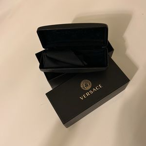 NEW: NEVER USED Versace Eye Glass Case with matching Versace box.